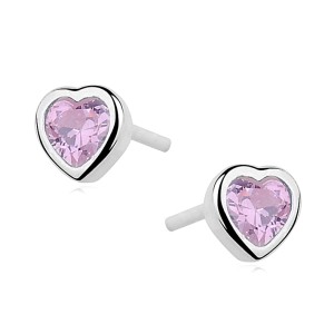 Cercei argint inima cu piatra roz DiAmanti KS0265ER_LP-DIA (Argint 925‰ 1,1 g.) Cercei argint inima cu piatra roz DiAmanti KS0265ER_LP-DIA (Argint 925‰ 1,1 g.)